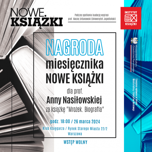 Nagroda miesięcznika Nowe Książki zaproszenie