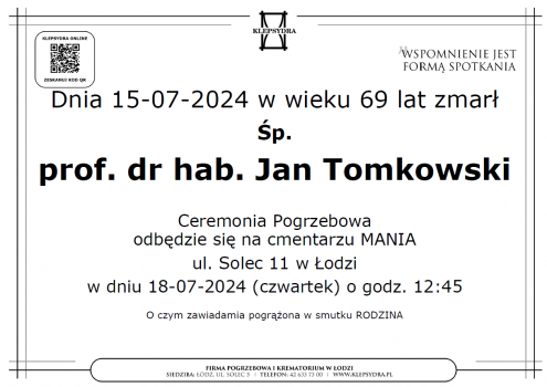 Klepsydra Jan Tomkowski